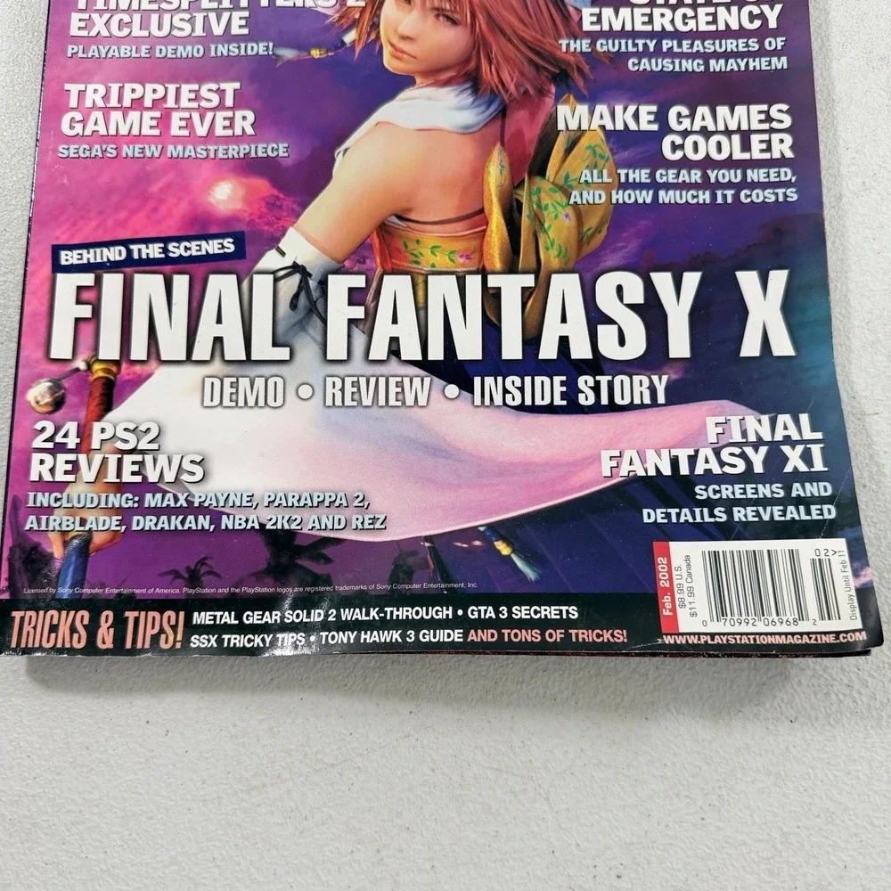 Playstation Magazine February 2002 Issue 53 Final Fantasy X 1 of 3 Yuna NO DISC